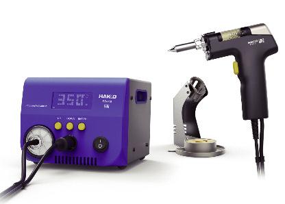 The Hakko FR-410 is a high power, 140-watt desoldering station for desoldering components on multi-layer printed wiring boards,