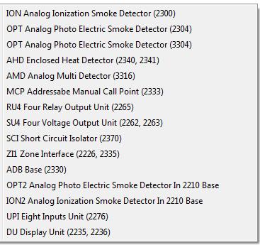Discontinued units (listed below) can be found in old installations and the following can be used in