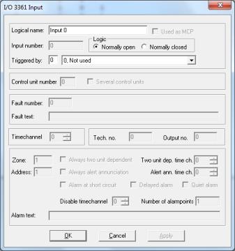 Win512 version 2.7.x "Input" dialog boxes. Different trigger conditions require different additional information, i.e. only the enabled fields can/shall be filled in. NOTE!