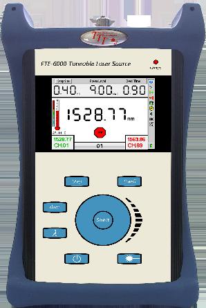 FTE-6000 Tunable Laser Source Hand Held Tunable Laser Source The TLS is available in C and L Bands with up to 88 channels on the ITU Grid at channel Spacing down to 50 GHz.