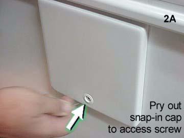 Type B - Single Arm - cover mounted beneath face of slideout room: Remove the four bolts that fasten