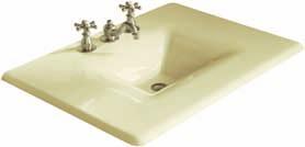 Iron/Impressions 25 5 /8" one-piece surface and integrated lavatory K-3048-8