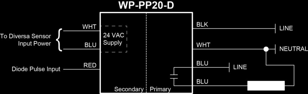 1-Pole Power Pack (120-277-1) Technical Data & Details Operation The CCP-PP20-D Power Pack work in conjunction with the Diversa Low Voltage Sensors by providing power to the sensors and receiving
