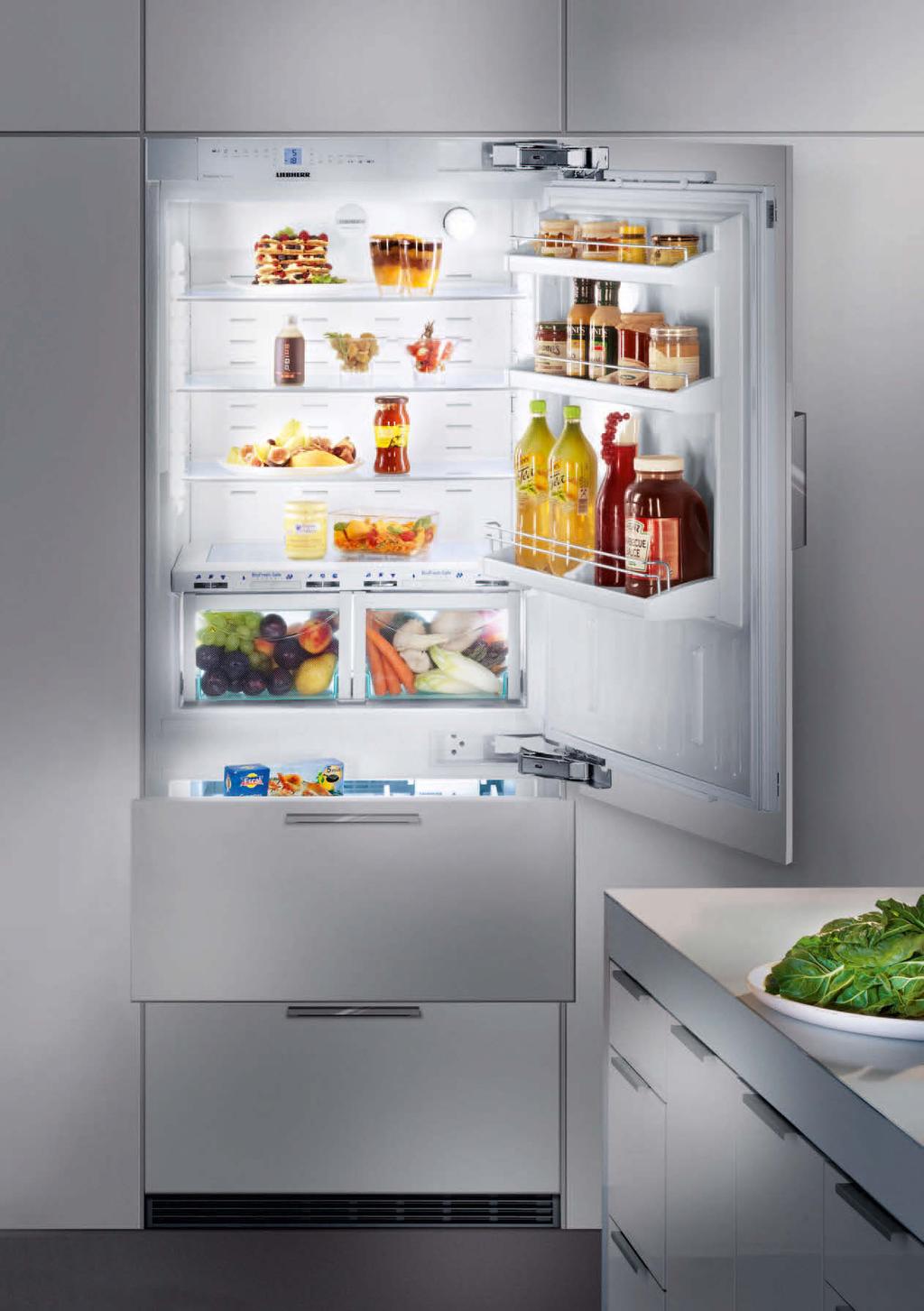 The innovative food storage centre: ECBN 5066 Built-in The 76-cm-wide ECBN 5066 food centre creates a stunning visual impact in any kitchen environment.