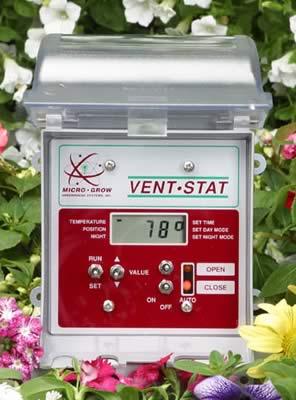 Automatic night photocell Data Sheet Application Chart Ventstat The Ventstat will operate any motorized greenhouse vent, roll-up, or