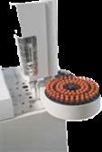 8400 Autosampler Sample capacity: 100 x 2 ml vials Large solvent wash vial: 2 x 120 ml* Dual and