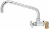 Faucets, Glass Fillers, Waste Valves & Dipperwell Faucets B-0207 Pantry Faucet Deck-mount faucet Swing nozzle with 6 (152 mm) length (059X) Lever handle with blue color coded index ½ NPSM male shank