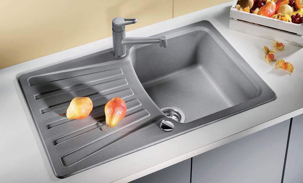 BLANCO NOVA 45 S Kitchen mixer tap for advertisement only. The coloured sink in classic design Practical jumbo size bowl Functional drainer Classic and fashionable design Price: 13,500.