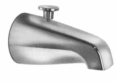 IPS Diverter Spouts, Back Lift Chrome plated brass or die cast 5-5/8 Length Back mount MATERIAL FPT 1127 Brass 1/2 1129 Brass 3/4