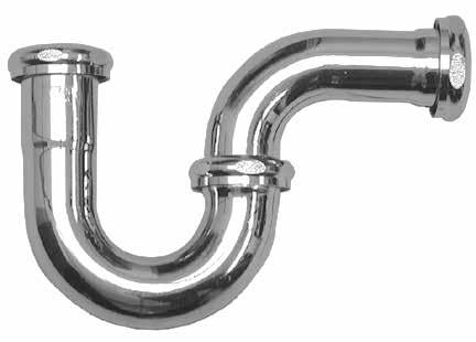 Brass Tubular Slip Joint Chrome Repair Traps Less Cleanout LENGTH GAUGE 34484 1-1/4 20 34486 1-1/2