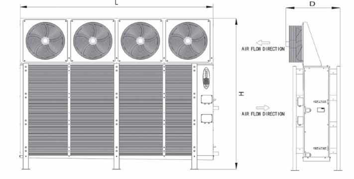 5mm FIN SPACING - 3FPI) (BLAST FREEZER & BLAST CHILLER) FLOOR MOUNTED SERIES - HIGH STATIC FANS FOR PLENUM APPLICATIONS E4-2960-F/2.63 29600 28750 25100 7,431 30 2 x 630 9.