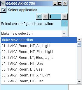 Other settings After the selection of application we will go through the other setup displays to check whether changes will have to be made on some of the predefined settings.