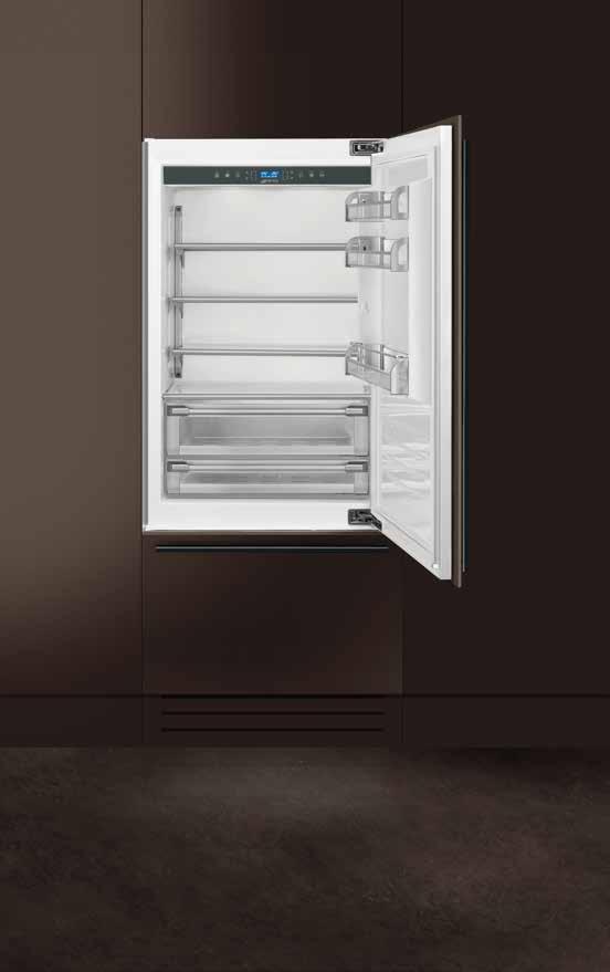 RI96RSI 90cm Built-in Fridge Freezer A+ energy efficiency class Gross capacity: 580 litres Completely frost-free Touch display functions: Holiday, Rapid freezing, Rapid cooling, Multi-zone, ECO, Key