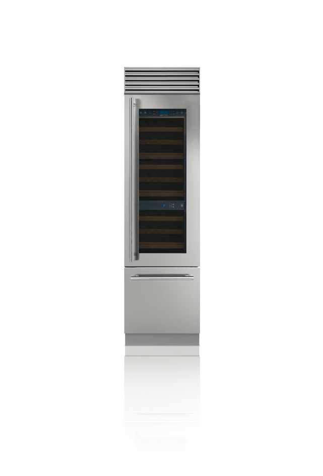 WF366RDX 60cm Freestanding Wine Cooler, Stainless Steel and glass A energy efficiency class Door in anti-uv glass: 4 sheets of glass Touch display functions: Holiday Multi-Zone, Shopping Multi-Zone,