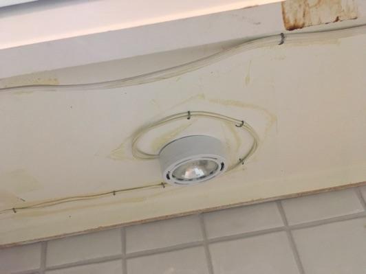 10. Electrical Outlets are GFCI protected at the counters. Observations: Plug in under counter lights did not operate 11.