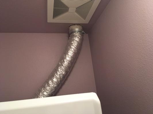Dryer Dryer appeared to exhaust to the