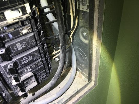 Observations: White neutral wires connected to circuit breakers should be black or red
