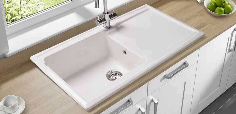 Featuring a large spacious main bowl and expansive drainer area, they can be inset into any type of worksurface as a