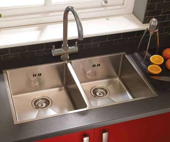6 Tuscan sink and tap collection Sovana Stainless steel inset/undermount Sovana is a highly contemporary and versatile range which allows you to mix and