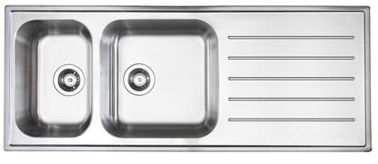 FYNDIG inset sink 1 bowl with drainer $79 Fits cabinet frames minimum 60cm wide. Reversible; can be used with the drainer to the right or left. L70 D50, H16cm. 7.