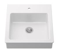May be completed with DOMSJÖ sink accessories for effective use of space of the sink. Fits cabinet frames minimum 80cm wide.