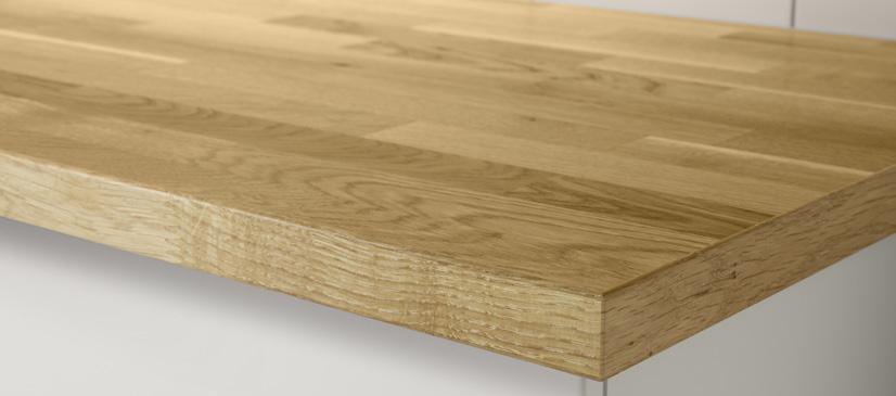 16 17 WOOD WORKTOPS pre-cut Our wood worktops have the same look and feel as our solid wood worktops, but