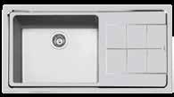 Z Z2 (page 60) Second tap hole available Cabinet 80 dimensions: 983x513 1 bowl: 500x400 cut-out: 950x480 SF 2263