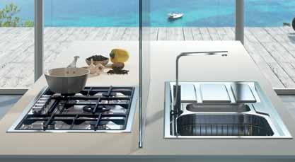 Marine Features Version Technical Drawing Cabinet 45 AISI 316 brushed dimensions: 873x513 1 bowl: 362,5x400 cut-out: 840x480 pre-installed gasket 1975 961 rh 1975 962 lh Picture shows lh version L4 M