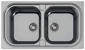 steel worktops Picture shows lh version L4 M N2 R T4 Second tap hole available Cabinet 60/(80) T (ref.
