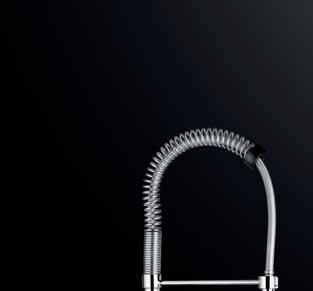 8484 000 chromed 580 Play Single lever mixer tap with rotating and flexible barrel.