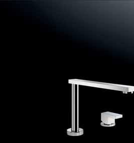 Mixer Taps Flat Single-lever mixer tap with rotating, collapsible barrel (Up&Down), with remote control (double hole needed, maximum distance between the holes 500 mm).