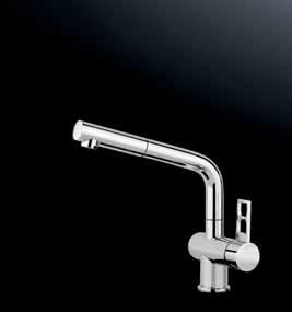 Mixer Taps 120 NYC Single lever mixer tap with rotating barrel. Lorenzo Single lever mixer tap with rotating barrel and extractable shower head.