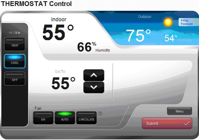 When your account has been created successfully, you will be able to access your thermostat remotely
