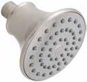 0 GPM max flow Requires MIRSK88 shower arm and flange Available in CP, BN and ORB SINGLE FUNCTION SHOWERHEAD Product Code: MIRSH2010E Brass and ABS