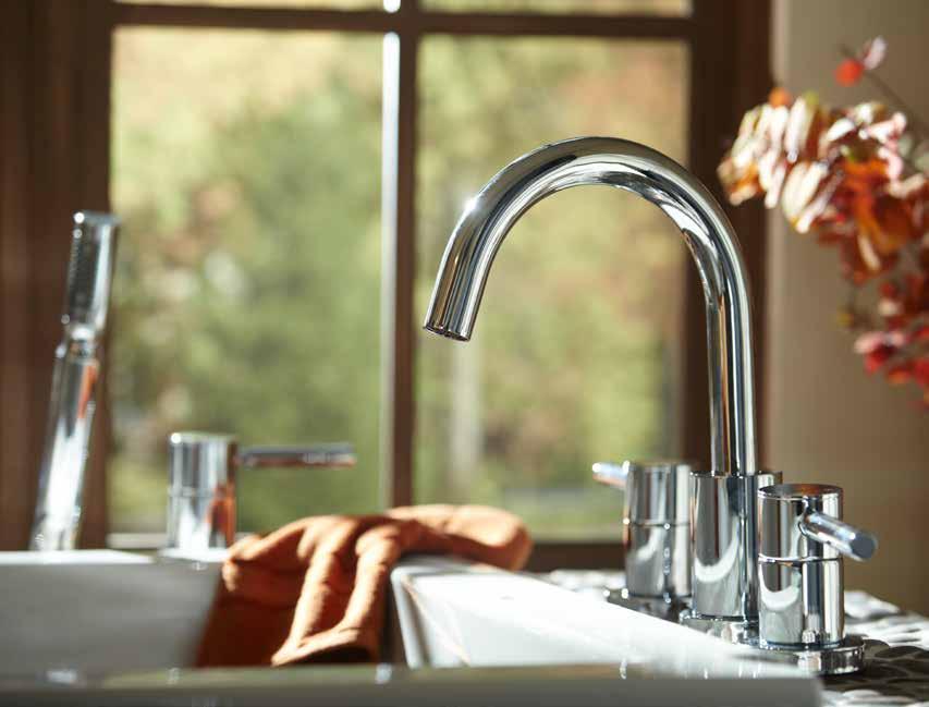EDENTON EDENTON COLLECTION: Unexpected. Comfortable yet elegant. Edenton faucets and bath fixtures bear a contemporary style that is immensely livable.