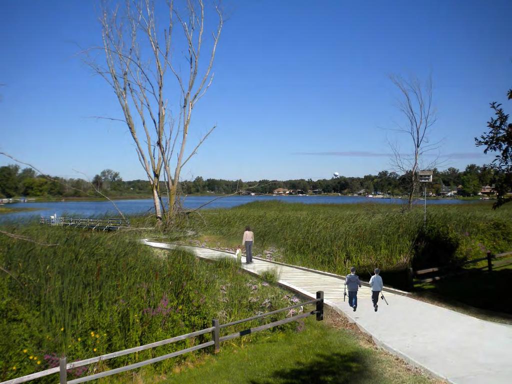 LAKES DISTRICT: GANSHAW PARK BOARDWALK Ganshaw Park is surrounded by a wetland area that acts as a wildlife habitat as well as a filtration system for water runoff from the roadway and surrounding