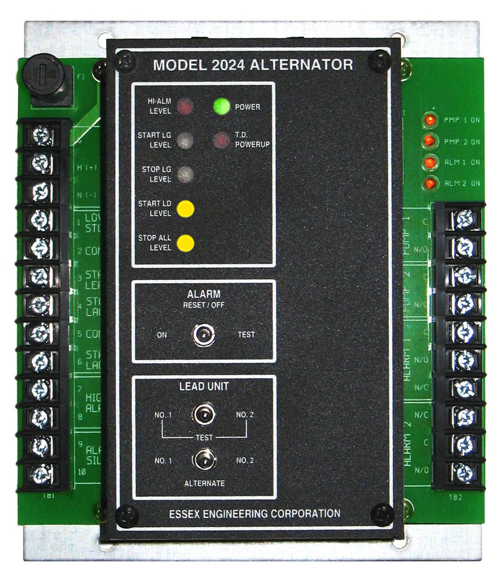 MODEL 2024 ELECTRONIC ALTERNATOR.... Provides a reliable, flexible system of starting, stopping, sequencing of pumps, blowers, & other devices. FEATURES Modular Construction.