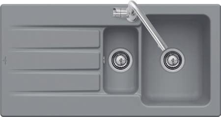 ARCHITECTURA 60 XR The sink is reversible For surface-mounted installation Minimum width of undersink cabinet: 60 cm 2 basins, closable BUILT-IN SINKS Ref.
