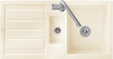 FLAVIA 60 The sink is reversible For surface-mounted installation Minimum width of undersink cabinet: 60 cm Compatible with all soap dispensers on page 86 BUILT-IN SINKS Ref.