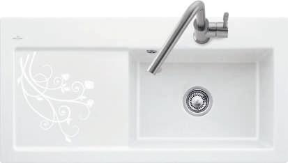 SUBWAY 60 XL BUILT-IN SINKS Available with bowl on the right or left-hand side For surface-mounted installation Minimum width of undersink cabinet: 60 cm Registered design Compatible with all soap