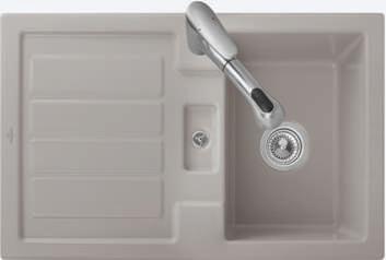 FLAVIA 45 The sink is reversible For surface-mounted installation Minimum width of undersink cabinet: 45 cm BUILT-IN SINKS Ref.
