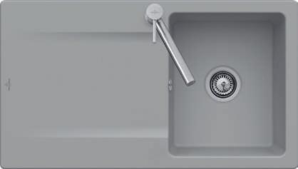SILUET 50 FLAT The sink is reversible For flush-fit installation in natural stone or artificial stone countertops Minimum width of undersink cabinet: 50 cm Minimum thickness of the countertop when
