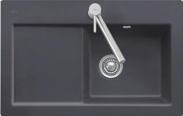 SUBWAY 45 FLAT Available with bowl on the right or left-hand side For flush-fit installation in natural stone or artificial stone countertops Minimum width of undersink cabinet: 45 cm Minimum
