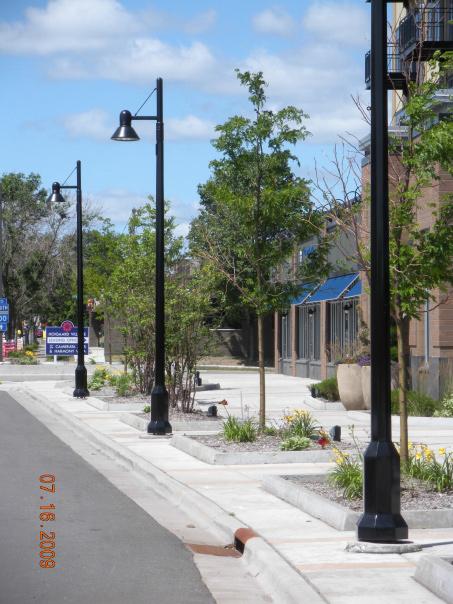 Goal 2: Enhance Connections to Reinforce Pedestrian, Bus, and Bike Access M. Consider complete street design to better accommodate multi-modal users on 36th Street and Wooddale. N.