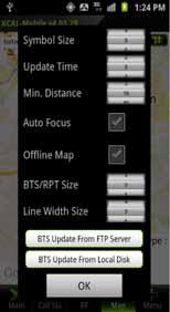 BTS Update From FTP Server: Imports existing BTS/RPT data file from designated FTP server.