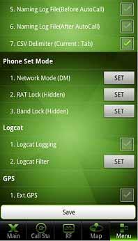 Chapter 11. Additional Function (Continue) Items Logging Phone Set Mode GPS Save Description Naming Log File (Before AutoCall): Enables you to configure name of log file before/after AutoCall.