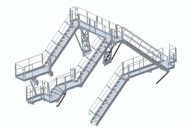 WALKWAYS Unprecedented access and servicability Fully galvanised Walkway round both sides of machine Ergonomic handrail design 600mm (24 )