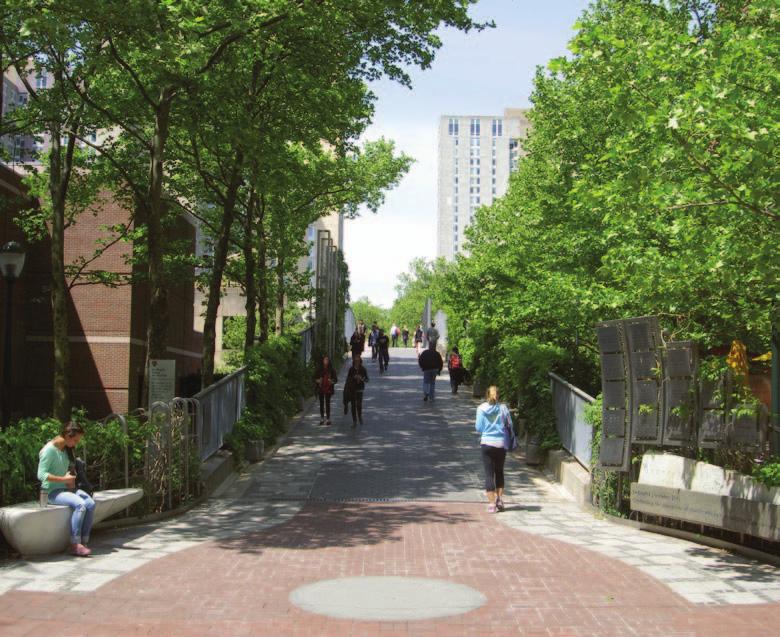 A new mid-block crossing will be installed to provide improved pedestrian safety between the Hospital of the University of Pennsylvania, Penn Tower and the University City SEPTA Station.