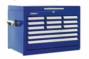 SERIES 29" CABINET & CHESTS 2905MP 5-DRAWER TOP CHEST Gas struts ensure smooth lid operation Top till 2907MP 7-DRAWER CABINET Heavy-Duty, non-slip drawer liners & full-width aluminum drawer pulls 6 x