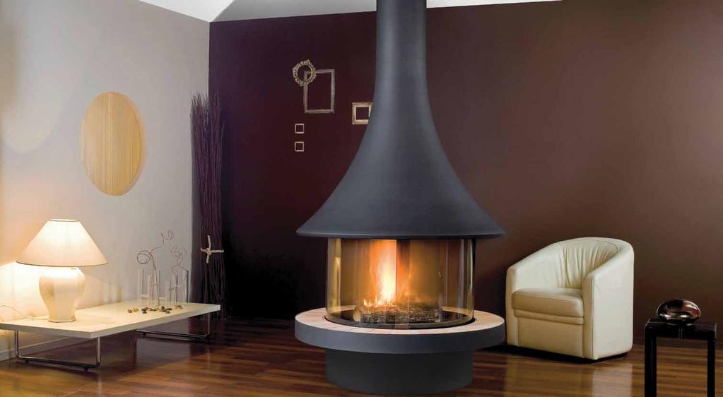 CIRCLE Stand Alone 75x65 Curve Tunnel Circle 70 From every angle, the Circular Fireplace provides warmth and views.